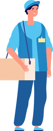 Trabajador médico masculino  Ilustración