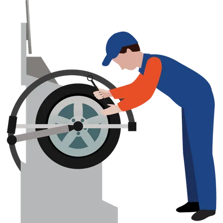 Neumático de servicio del trabajador  Ilustración