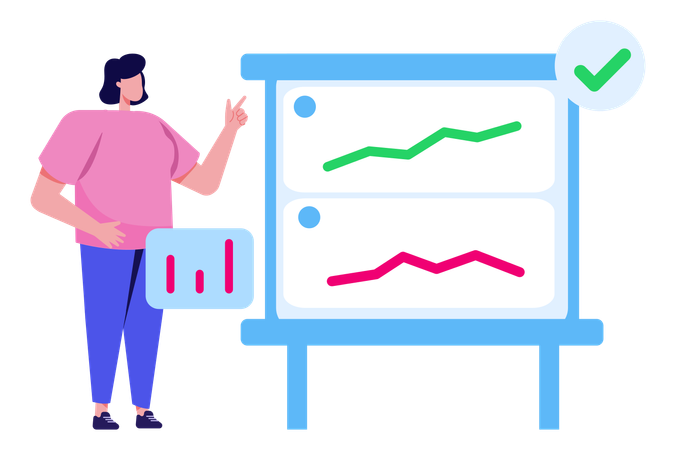 Trabajando en gráfico de tabla  Ilustración