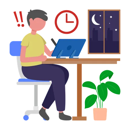Trabajo nocturno  Ilustración