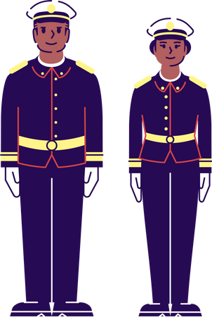 Trabalhadores do serviço militar  Ilustração