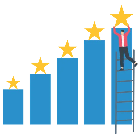 Trabalho bem sucedido é a pontuação mais alta  Ilustração