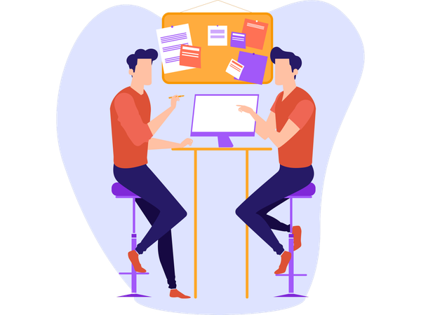 Trabalho colaborativo  Ilustração