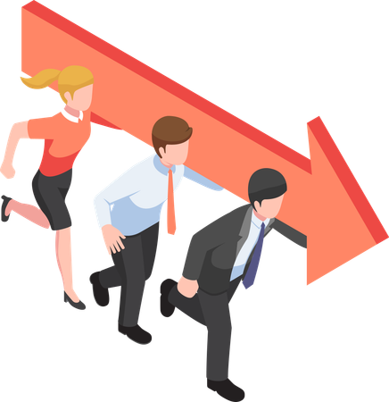 Trabalho em equipe de negócios  Ilustração