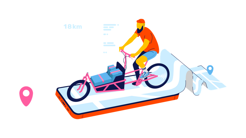 Track Delivery Location  Illustration