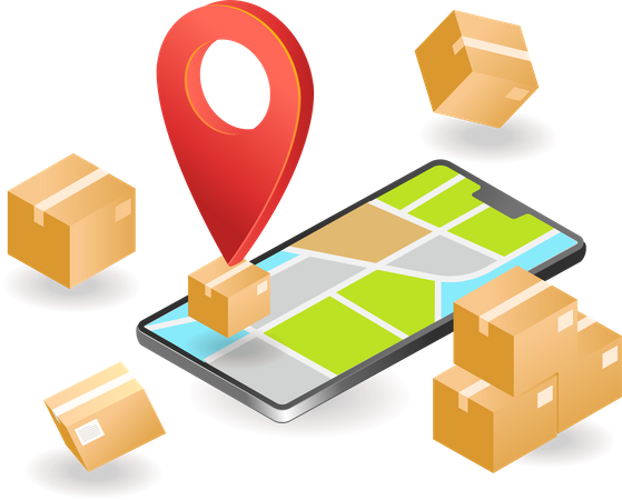 Track package location Illustration