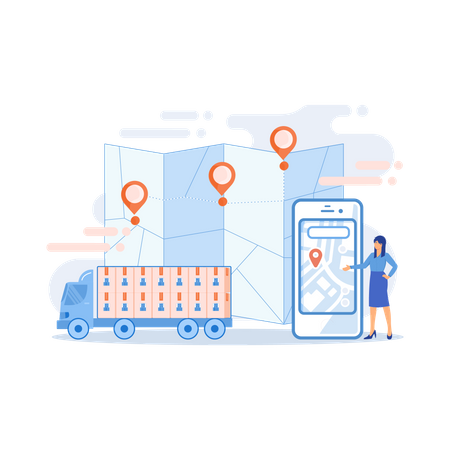 Tracking delivery Illustration