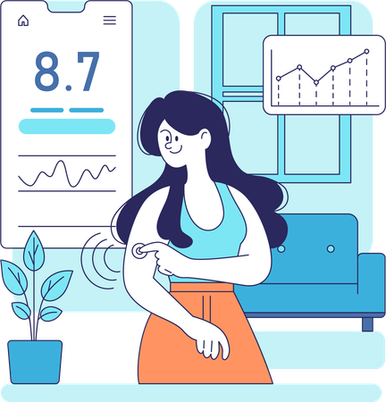 Tracking Health  Illustration