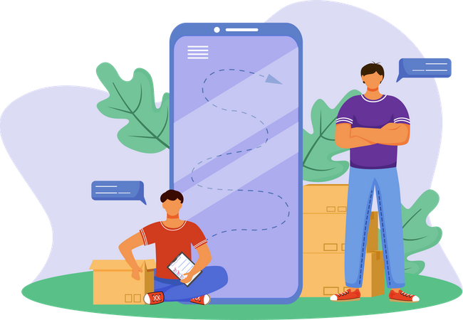 Tracking package  Illustration