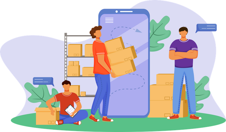 Tracking package  Illustration