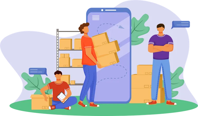 Tracking package  Illustration