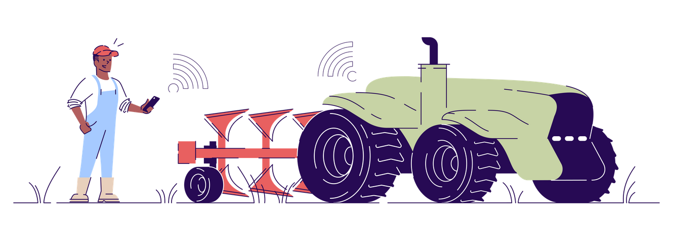 Tracteur sans conducteur  Illustration