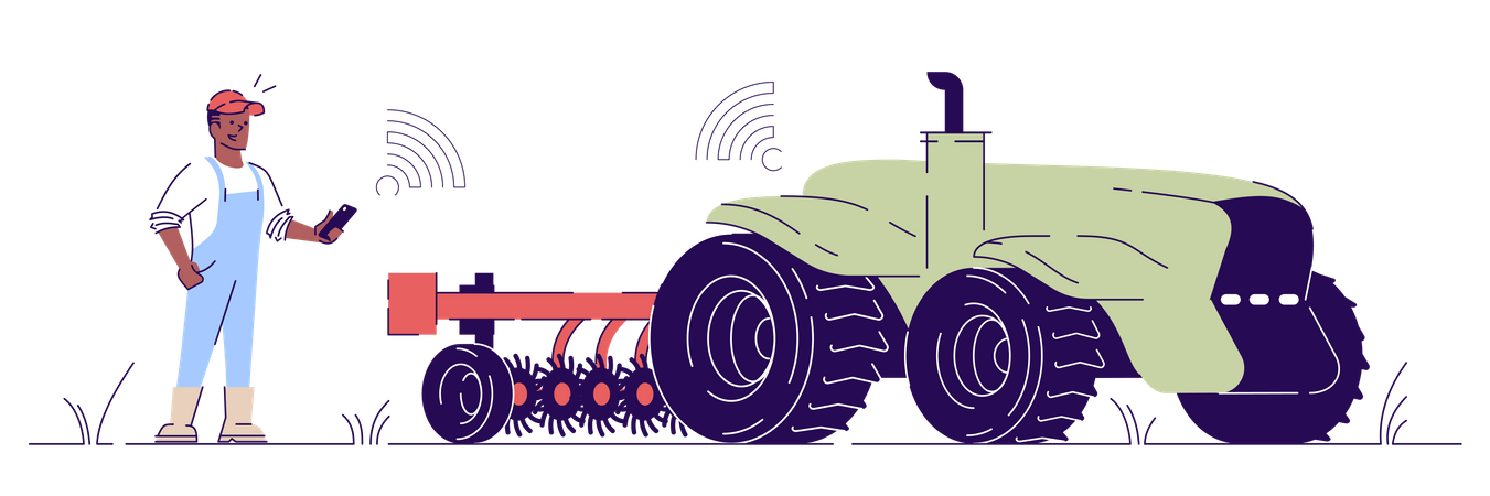 Tracteur sans conducteur  Illustration