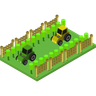 illustration for farm tractor