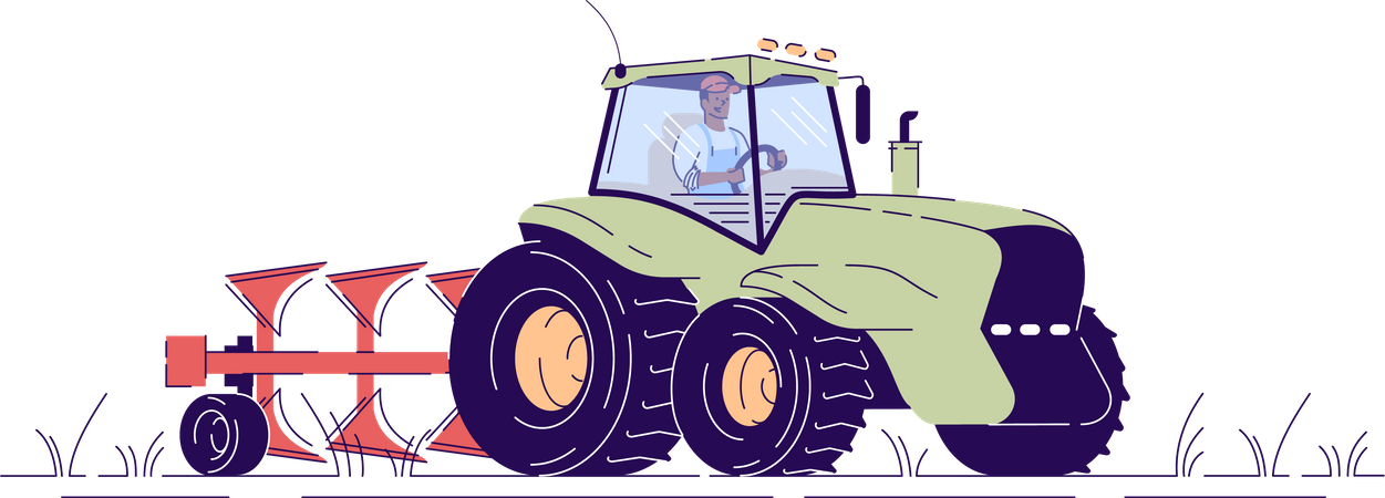 Tractor driver  Illustration