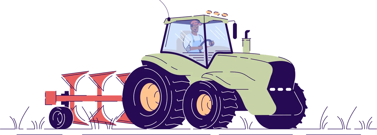 Tractor driver  Illustration