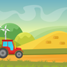 farm tractor illustration svg
