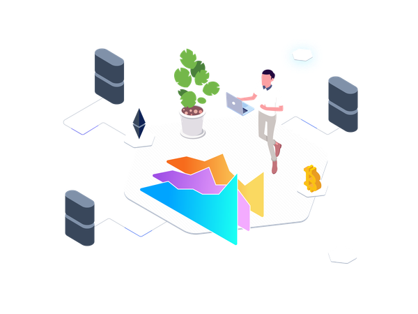 Trade Cryptocurrency Lab  Illustration