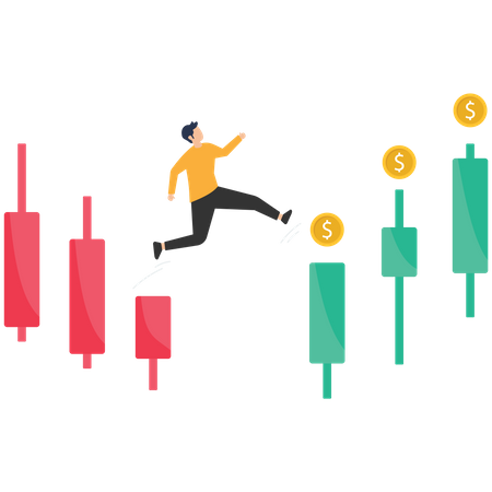 Commerçant à succès  Illustration