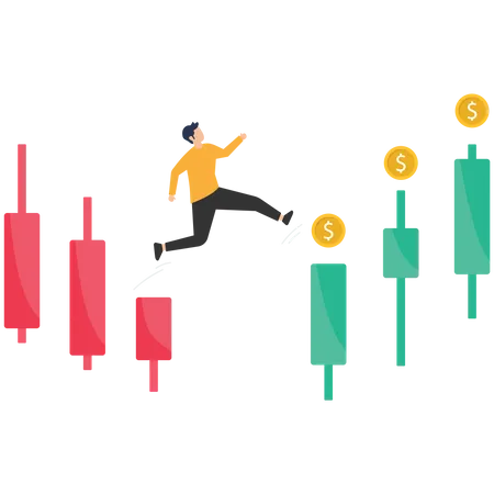 Commerçant à succès  Illustration