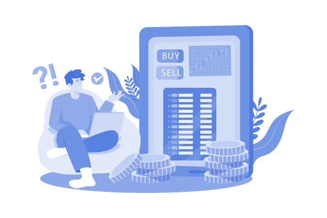 Traders Buy And Sell Securities For Profit Illustration