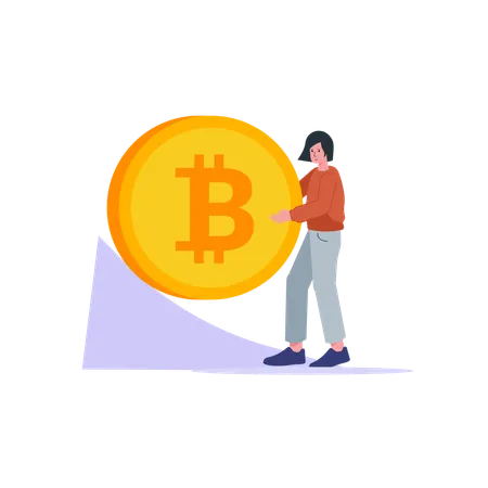 Cryptocurrency Face Character Illustration You Can Use It For Websites And For Different Mobile Application Illustration