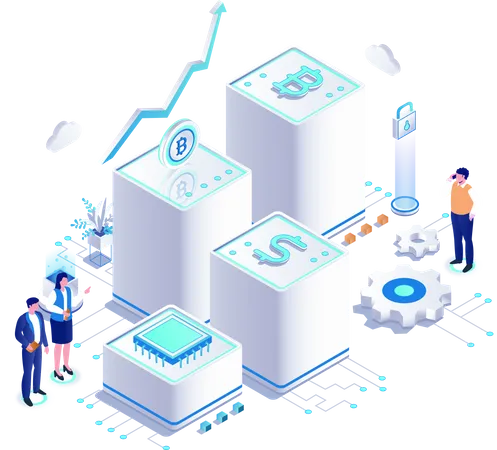 Trading Cryptocurrencies  Illustration