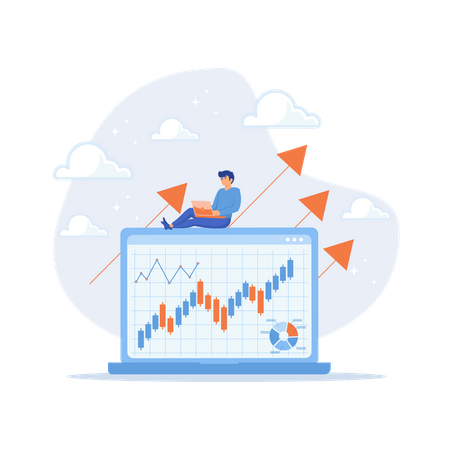 Négociation d’actions ou investissement en crypto-monnaie  Illustration