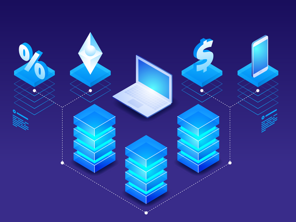 Trading Data Center  Illustration