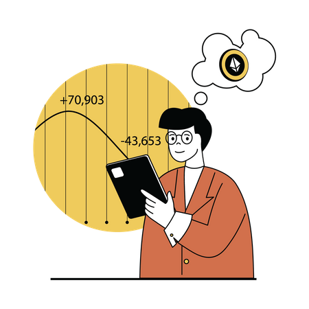 Trading de crypto-monnaie  Illustration