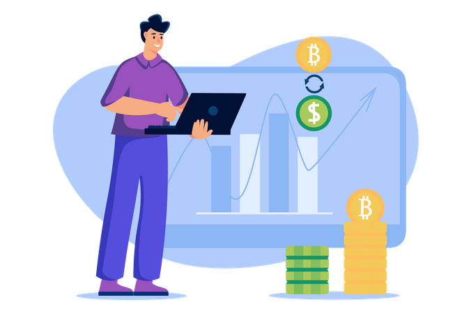 Trading de crypto-monnaie  Illustration