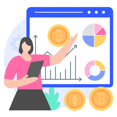 Trading de crypto-monnaie  Illustration