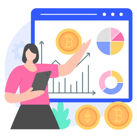 Trading de crypto-monnaie  Illustration