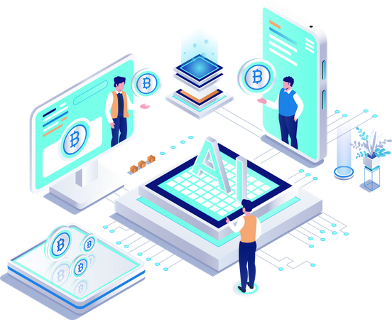 Trading de crypto-monnaie  Illustration