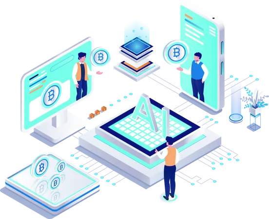 Trading de crypto-monnaie  Illustration