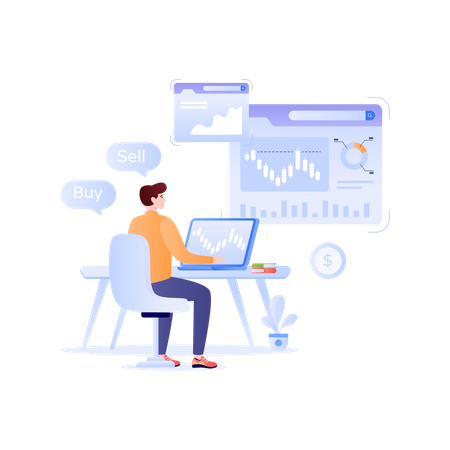 Trading Website  Illustration