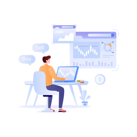 Trading Website  Illustration