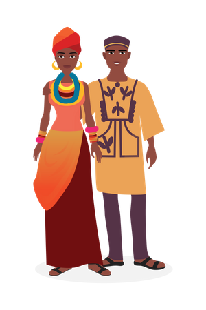 Traditional African Wear  Illustration
