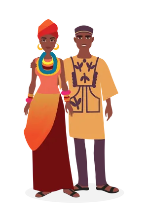 Traditional African Wear  Illustration