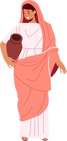 Traditional Ancient Rome Clothes  Illustration