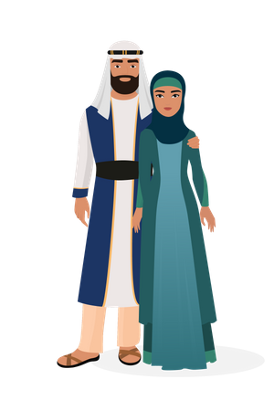 Traditional Arabic Wear  일러스트레이션