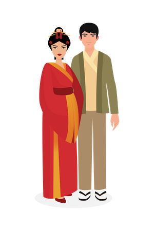 Traditional Chinese Wear  イラスト