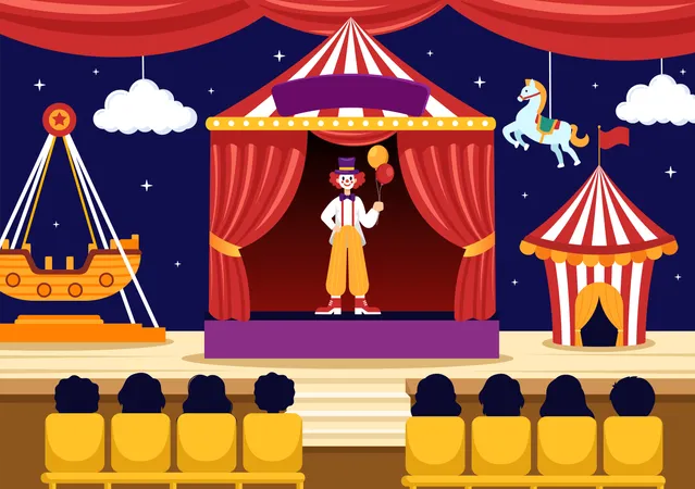 Traditional Circus  Illustration