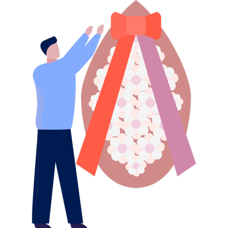 Traditional decorated church entrance  Illustration