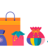 illustration for gift boxes
