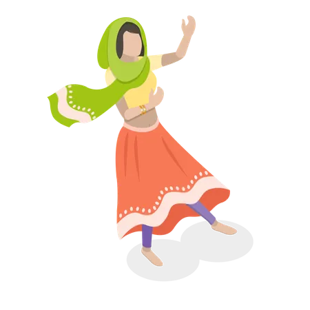 Best Traditional Indian Dancers Illustration Download In Png & Vector 