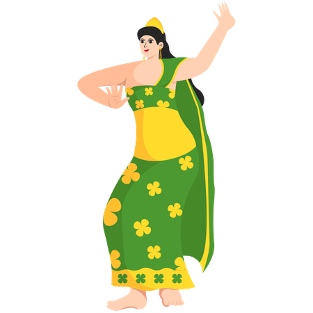 Traditional Kecak Dance  Illustration