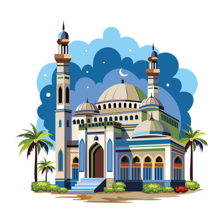 Traditional Masjid  Illustration