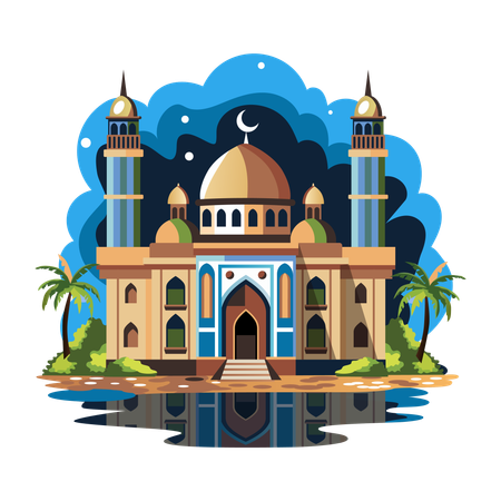 Traditional Mosque  Illustration