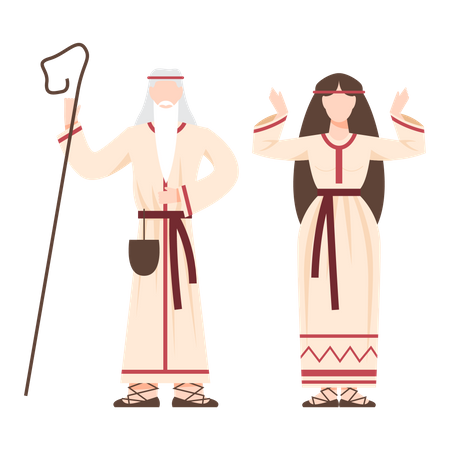 Traditional pagan people Illustration